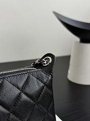Chanel Wallet On Chain Shiny Grained Calfskin Strass & Silver Tone Metal Black - 21x5.5x12cm - 2