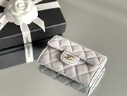 Chanel Classic Flap Card Holder Caviar Gold Gray - 7.5x11.3x2.1cm - 5