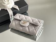Chanel Classic Flap Card Holder Caviar Gold Gray - 7.5x11.3x2.1cm - 6