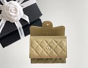 Chanel Classic Flap Card Holder Caviar Gold Caramel Beige - 7.5x11.3x2.1cm - 6