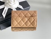 Chanel Classic Flap Card Holder Caviar Gold Brown - 7.5x11.3x2.1cm - 2