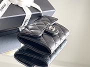 Chanel Classic Flap Card Holder Lamskin Silver Black - 7.5x11.3x2.1cm - 5