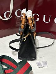 Gucci Diana Small Tote Bambo Handle Bag In Black Leather - 20x16x10cm - 4