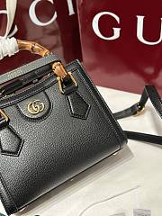 Gucci Diana Small Tote Bambo Handle Bag In Black Leather - 20x16x10cm - 3