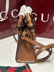 Gucci Diana Small Tote Bambo Handle Bag In Brown Leather - 20x16x10cm - 5