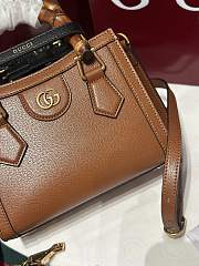 Gucci Diana Small Tote Bambo Handle Bag In Brown Leather - 20x16x10cm - 4