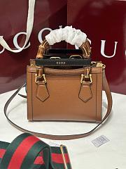 Gucci Diana Small Tote Bambo Handle Bag In Brown Leather - 20x16x10cm - 2