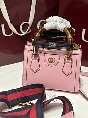 Gucci Diana Small Tote Bambo Handle Bag In Pink Leather - 20x16x10cm - 4