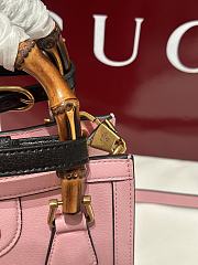 Gucci Diana Small Tote Bambo Handle Bag In Pink Leather - 20x16x10cm - 2
