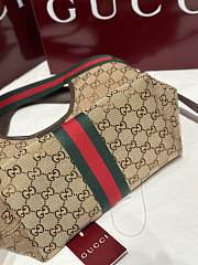 Gucci Giglio Small Tote Bag Beige And Brown GG Canvas - 25x20x15cm - 5