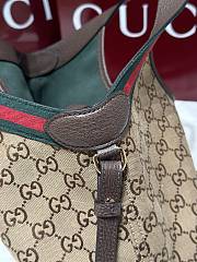 Gucci Giglio Small Tote Bag Beige And Brown GG Canvas - 25x20x15cm - 3