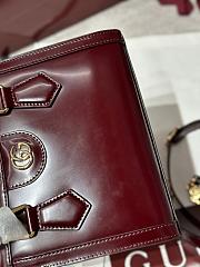 Gucci Diana Small Tote Bag In Rosso Ancora Red Leather - 20x16x10cm - 4