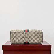 Gucci Ophidia Small Tote Bag In Beige And Brown GG Fabric - 25.5×18×10.5cm - 6