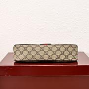 Gucci Ophidia Small Shoulder Bag In Beige And Brown GG Fabric - 26×15×6.5cm - 5