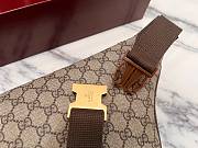 Gucci Ophidia Large Belt Bag In Beige And Dark Brown Fabric - 46x18x5cm - 3
