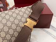 Gucci Ophidia Large Belt Bag In Beige And Dark Brown Fabric - 46x18x5cm - 2