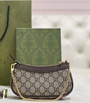 Gucci Ophidia Mini Bag In Beige And Ebony Supreme  - 19x10x3cm - 5