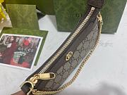 Gucci Ophidia Mini Bag In Beige And Ebony Supreme  - 19x10x3cm - 4