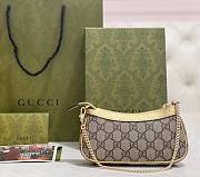 Gucci Ophidia Mini Bag In Beige And Ebony Supreme Metallic Gold - 19x10x3cm - 6