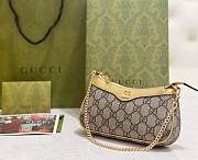 Gucci Ophidia Mini Bag In Beige And Ebony Supreme Metallic Gold - 19x10x3cm - 5