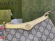 Gucci Ophidia Mini Bag In Beige And Ebony Supreme Metallic Gold - 19x10x3cm - 2