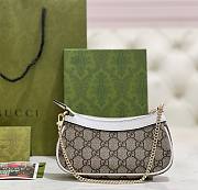 Gucci Ophidia Mini Bag In Beige And Ebony Supreme White - 19x10x3cm - 5