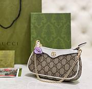 Gucci Ophidia Mini Bag In Beige And Ebony Supreme White - 19x10x3cm - 4