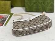 Gucci Ophidia Mini Bag In Beige And Ebony Supreme White - 19x10x3cm - 2