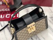 Gucci Padlock Medium Tote Bag Beige/Ebony GG Supreme With Black - 25.5x17.5x10cm - 2