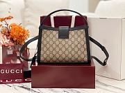 Gucci Padlock Medium Tote Bag Beige/Ebony GG Supreme With Black - 25.5x17.5x10cm - 6