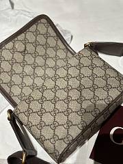 Gucci Ophidia Mini Bag In Beige And Dark Brown Fabric - 18.5x12x5cm - 2