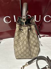 Gucci Ophidia Small Bucket Bag Beige and Dark Brown GG Monogram Brown - 21.5×21×13cm - 5
