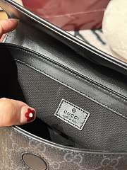 Gucci GG Supreme Belt Bag Black/ Grey - 24x16.5x6cm - 3