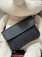 Gucci GG Supreme Belt Bag Black/ Grey - 24x16.5x6cm - 2