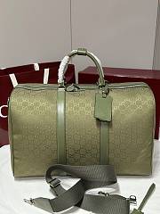 Gucci GG Canvas Large Duffle Bag In Forest Green GG Canvas - 52x32x28cm - 1