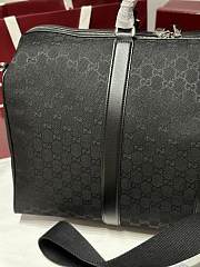 Gucci GG Canvas Large Duffle Bag In Black GG Canvas - 52x32x28cm - 2