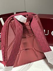 Gucci GG Canvas Medium Backpack Rosso Ancora Red Canvas - 40x36.5x23cm - 3