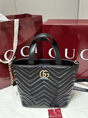 Gucci Betty Small Tote Bag Black Leather - 29x18x12.5cm - 5