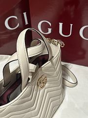Gucci Betty Small Tote Bag White Leather - 29x18x12.5cm - 4