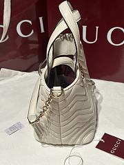 Gucci Betty Small Tote Bag White Leather - 29x18x12.5cm - 2