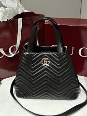 Gucci Betty Medium Tote Bag Black Leather - 28x24x16cm - 1