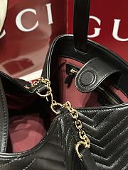 Gucci Betty Medium Tote Bag Black Leather - 28x24x16cm - 6