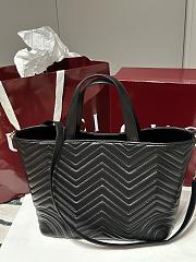 Gucci Betty Medium Tote Bag Black Leather - 28x24x16cm - 5