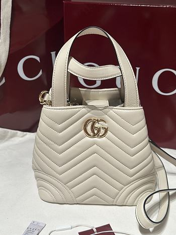 Gucci Betty Small Tote Bag White Leather - 29x18x12.5cm