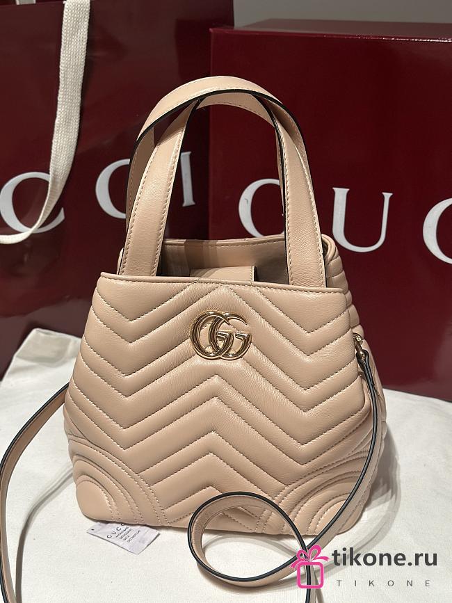  Gucci Betty Small Tote Bag Beige Leather - 29x18x12.5cm - 1