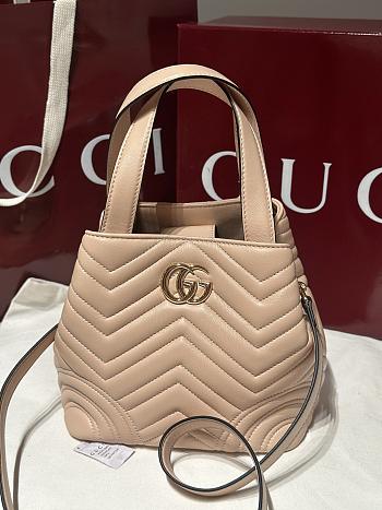  Gucci Betty Small Tote Bag Beige Leather - 29x18x12.5cm