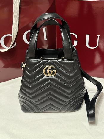 Gucci Betty Small Tote Bag Black Leather - 29x18x12.5cm