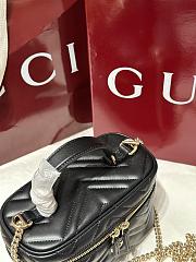 Gucci GG Marmont Mini Vanity Bag In Black Leather - 19×11.5x9cm - 6
