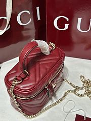 Gucci GG Marmont Mini Vanity Bag In Red Leather - 19×11.5x9cm - 6
