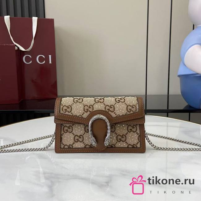 Gucci Dionysus Super Mini Bag with Crystal Embellished GG - 16.5x10x4cm - 1
